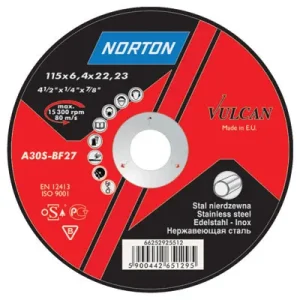 Norton 230 x 6.4 x 22.23mm 30 Grit Type 27 Aluminium Oxide Grinding Disc